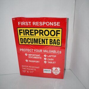 Mart Cobra Fireproof & Waterproof Document Bag with Zipper, NWT